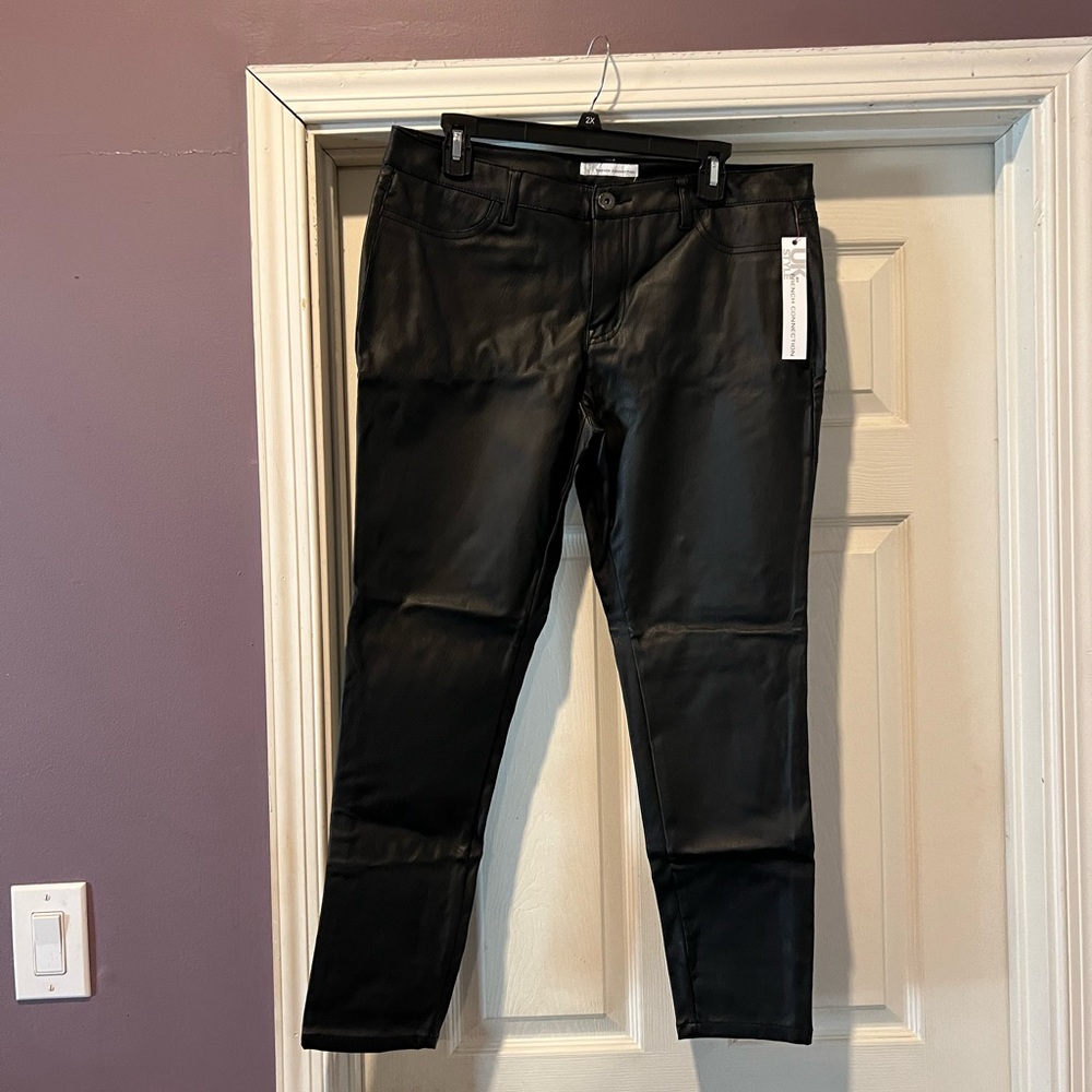 NWT vintage French connection faux leather pants